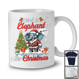 I Want An Elephant For Christmas; Adorable X-mas Tree Santa Elephant Wild Animal Lover T-Shirt