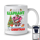 I Want An Elephant For Christmas; Lovely X-mas Tree Santa Elephant Wild Animal; Women Family T-Shirt