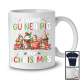 I Want Guinea Pigs; Wonderful Christmas Santa Guinea Pig With Hot Coffee; Animal X-mas Group T-Shirt