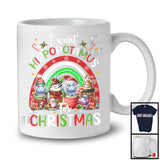 I Want Hippopotamus; Wonderful Christmas Santa Hippo With Hot Coffee; Rainbow Animal Lover T-Shirt