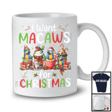 I Want Macaws; Wonderful Christmas Santa Macaw With Hot Coffee; Animal Lover X-mas Group T-Shirt