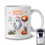 ICU; Awesome Halloween Costume Moon Boo Ghost; Nursing Nurse Lover Group T-Shirt