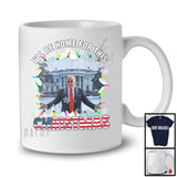 I'll Be Home For This Christmas; Humorous X-mas Lights Trump America Flag; Pajamas Patriotic T-Shirt