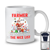 I'm A Farmer I'm On The Nice List; Amazing Christmas Moon Santa Farmer Group; X-mas Jobs T-Shirt