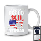 I'm A Proud Son of A Veteran; Amusing Father's Day America USA Flag; Family Group T-Shirt