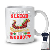 I'm About To Sleigh This Workout; Awesome Christmas Plaid Santa Sleigh; Fitness Gym Group T-Shirt