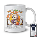 I'm All Wrapped Up In Reading; Awesome Halloween Mummy Reading Book; Scary Moon T-Shirt