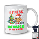 I'm Into Fitness Fit'ness Cookies In My Mouth, Humorous Christmas Santa Food Workout Lover T-Shirt