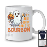 I'm Just Here For Bourbon, Lovely Halloween Costume Boo Ghost Drinking Lover, Drunker Team T-Shirt