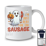 I'm Just Here For Sausage, Lovely Halloween Costume Boo Ghost Eating, Food Lover Group T-Shirt