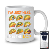 I'm Just Here For The Taco; Creepy Halloween Skull Food Lover; Family Group T-Shirt