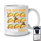 I'm Just Here For The Taco; Humorous Thanksgiving Pilgrim Food Lover; Family Group T-Shirt