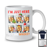 I'm Just Here For The Whiskey; Humorous Christmas Santa Elf Drinking Drunker; X-mas Group T-Shirt