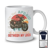 Je n'ai pas peur d'un peu de puissance entre mes jambes, moto drôle pour la fête des pères, T-shirt motard vintage