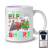 I'm Not An Elf I'm Just Short; Humorous Christmas Elf On Train Snowing; Family Group T-Shirt