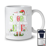 I'm Not Short I'm Just A Tall ELF; Humorous Christmas ELF Costume; Snowing Family Group T-Shirt