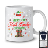I'm Not Short I'm Math Teacher ELF Sized, Sarcastic Christmas Short ELF, X-mas Snow Around T-Shirt