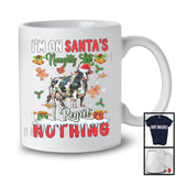 I'm On Santa's Naughty List I Regret Nothing, Lovely Christmas Santa Cow Animal, Farmer T-Shirt