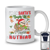 I'm On Santa's Naughty List I Regret Nothing, Lovely Christmas Santa Sloth Animal, X-mas Family T-Shirt
