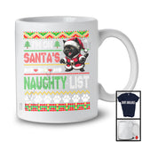 I'm On Santa's Naughty List, Awesome Christmas Sweater Santa Black Cat, X-mas Family Group T-Shirt