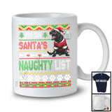 I'm On Santa's Naughty List, Awesome Christmas Sweater Santa Black Labrador Retriever, Family T-Shirt