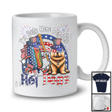 I'm Only Here For The Hot Dogs, Lovely 4th Of July American Flag Chow Chow Owner, Patriotic T-Shirt