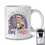 I'm Only Here For The Hot Dogs, Lovely 4th Of July American Flag Whippet Owner, Patriotic T-Shirt