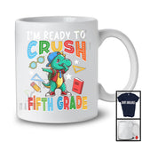 I'm Ready To Crush Fifth Grade, Adorable First Day Of School Dabbing T-Rex, Dinosaur Lover T-Shirt