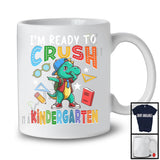 I'm Ready To Crush Kindergarten, Adorable First Day Of School Dabbing T-Rex, Dinosaur Lover T-Shirt