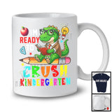 I'm Ready To Crush Kindergarten, Lovely First Day Of School T-Rex Reading Books, Dinosaur T-Shirt