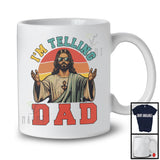 I'm Telling Dad, Awesome Father's Day Jesus Sunglasses, Vintage Retro Family Group T-Shirt