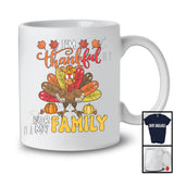 I'm Thankful For My Family; Joyful Thanksgiving Turkey Pumpkins; Girls Women Family Group T-Shirt