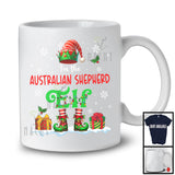 I'm The Australian Shepherd Elf; Awesome Christmas ELF Costume Snowing Around; X-mas Family T-Shirt