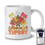 I'm The Big Turkey; Adorable Thanksgiving Autumn Turkey Sunglasses; Fall Leaf Family Group T-Shirt