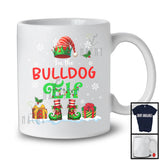 I'm The Bulldog Elf; Awesome Christmas ELF Costume Snowing Around; X-mas Family T-Shirt