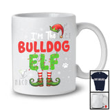 I'm The Bulldog Elf; Lovely Christmas Snowing ELF Costume; Animal X-mas Family Group T-Shirt