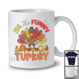 I'm The Funny Turkey; Adorable Thanksgiving Autumn Turkey Sunglasses; Fall Leaf Family Group T-Shirt