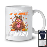 I'm The Great Auntie Turkey; Amazing Thanksgiving Autumn Pumpkin Turkey; Family Group T-Shirt