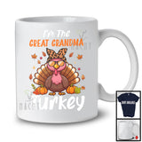 I'm The Great Grandma Turkey; Amazing Thanksgiving Autumn Pumpkin Turkey; Family Group T-Shirt