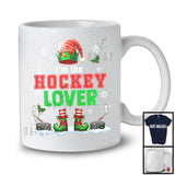 I'm The Hockey Lover; Awesome Christmas Elf Costume Snowing; Sport Playing Player Team T-Shirt