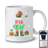 I'm The Pig Elf; Awesome Christmas ELF Costume Snowing Around; X-mas Family T-Shirt