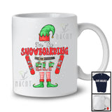 I'm The Snowboarding Elf; Joyful Christmas Elf Costume Snowing; X-mas Snowboarding Group T-Shirt