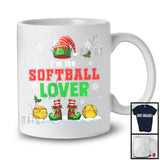 I'm The Softball Lover; Awesome Christmas Elf Costume Snowing; Sport Playing Player Team T-Shirt