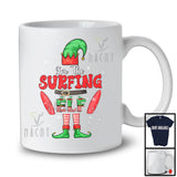 I'm The Surfing Elf; Joyful Christmas Elf Costume Snowing; Matching X-mas Surfing Group T-Shirt