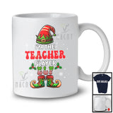 I'm The Teacher Player Elf; Joyful Christmas Elf Costume Snowing Around; Family Group T-Shirt