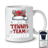 I'm The Tennis Team Reindeer; Joyful Christmas Red Plaid Santa Reindeer; Sport Player Family T-Shirt