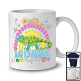 Iguana Squad, Adorable Flowers Rainbow Animal Lover, Floral Matching Women Girls Group T-Shirt