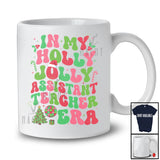 In My Holly Jolly Assistant Teacher Era; Fantastic Christmas Groovy Santa; Jobs Family Group T-Shirt