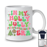 In My Holly Jolly Paraprofessional Era; Fantastic Christmas Groovy Santa; Jobs Family Group T-Shirt