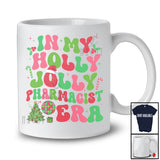 In My Holly Jolly Pharmacist Era; Fantastic Christmas Groovy Santa; Jobs Family Group T-Shirt